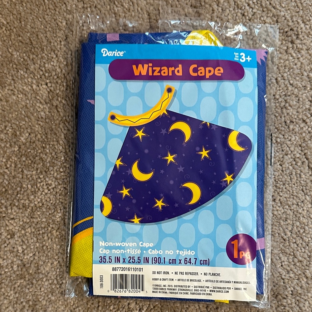 Darice Blue and Yellow Wizard Cape